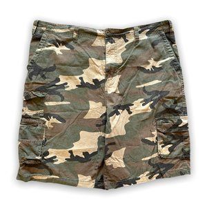 Men's Camo Cargo Shorts - Green/Khaki